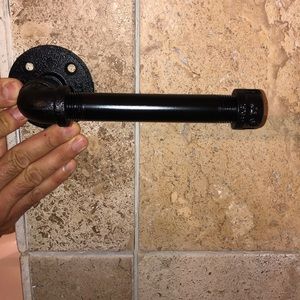 Black Metal- Rustic Toilet Paper Holder
